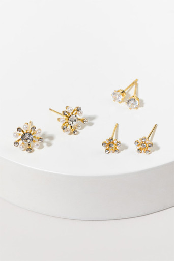 Earrings With Small Star and White Zirconia. 925 Sterling Silver and 18k  Gold Plated - Etsy Denmark
